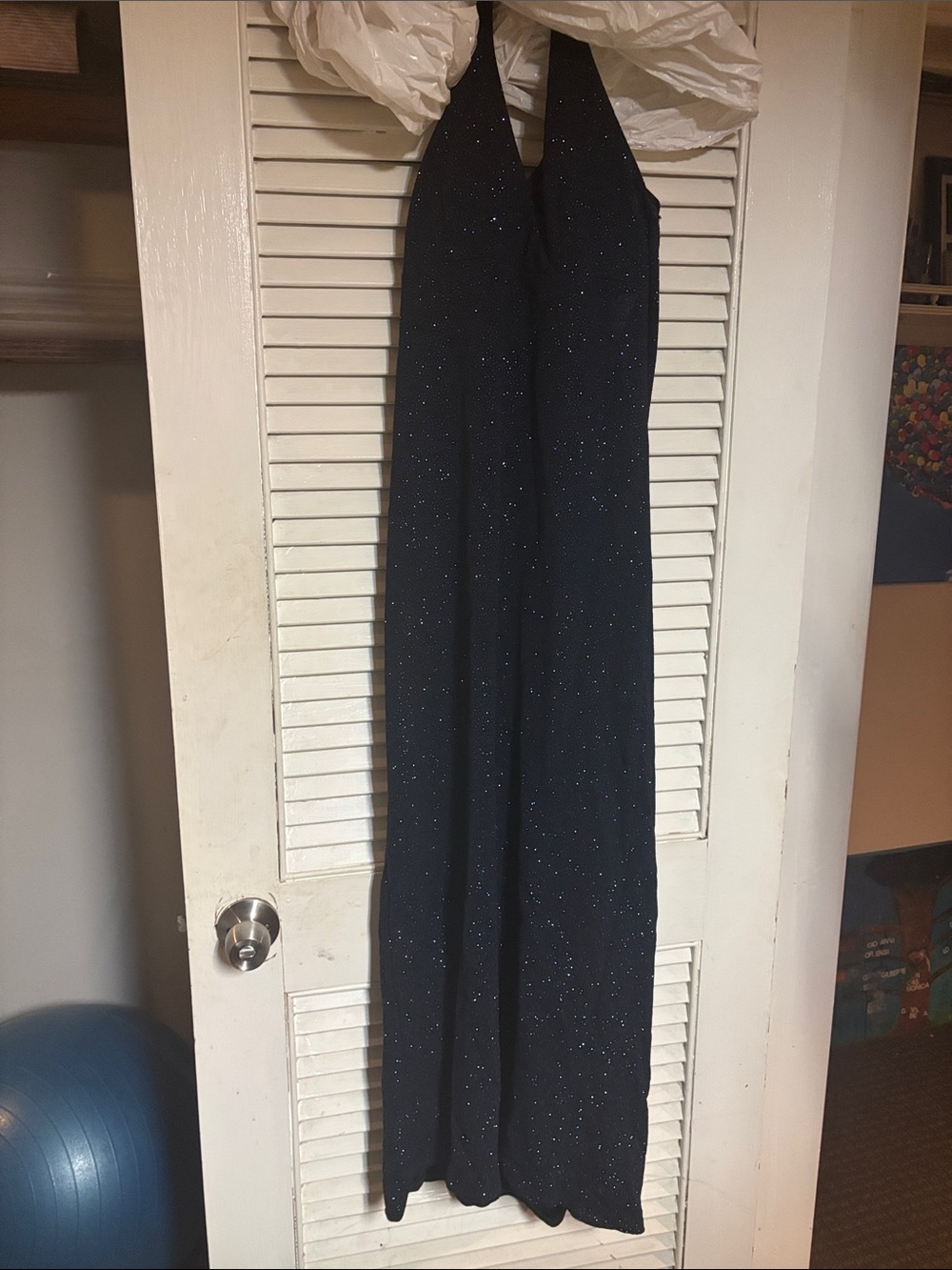 Sparkle navy blue Halter Jumpsuit
